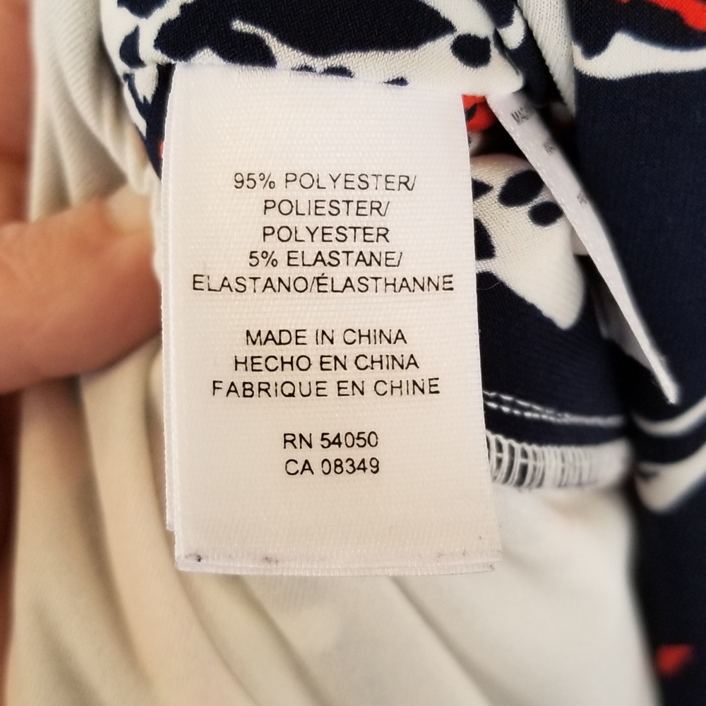 Navy & Orange Jones New York Dress EUC - Picture 3 of 15